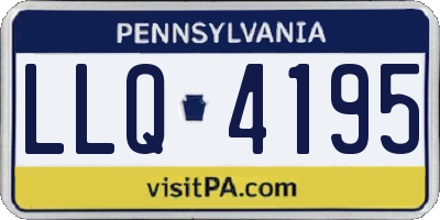 PA license plate LLQ4195