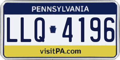 PA license plate LLQ4196