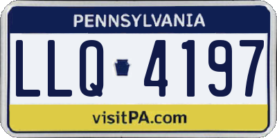 PA license plate LLQ4197