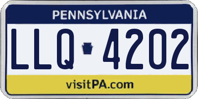 PA license plate LLQ4202