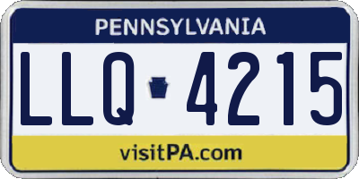 PA license plate LLQ4215