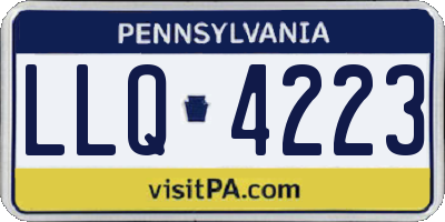 PA license plate LLQ4223