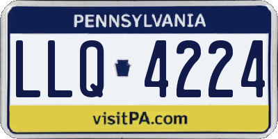 PA license plate LLQ4224