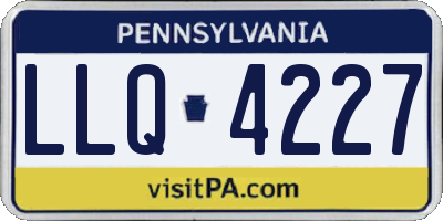 PA license plate LLQ4227