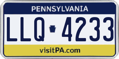 PA license plate LLQ4233