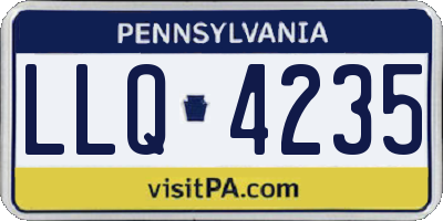 PA license plate LLQ4235