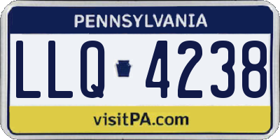 PA license plate LLQ4238