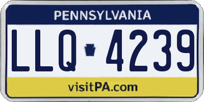 PA license plate LLQ4239