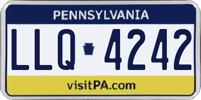 PA license plate LLQ4242
