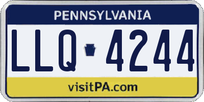 PA license plate LLQ4244