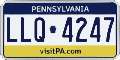 PA license plate LLQ4247