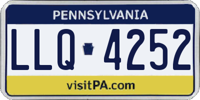 PA license plate LLQ4252