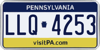 PA license plate LLQ4253