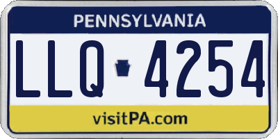 PA license plate LLQ4254