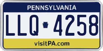 PA license plate LLQ4258
