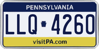 PA license plate LLQ4260