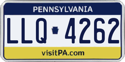 PA license plate LLQ4262