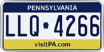 PA license plate LLQ4266