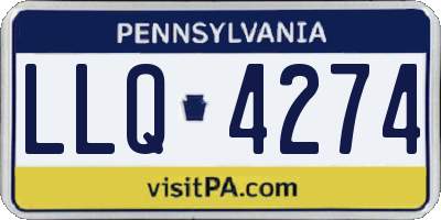 PA license plate LLQ4274