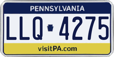 PA license plate LLQ4275