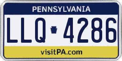 PA license plate LLQ4286