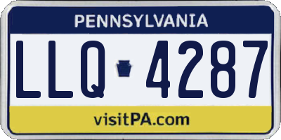 PA license plate LLQ4287