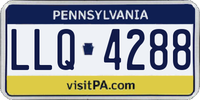PA license plate LLQ4288