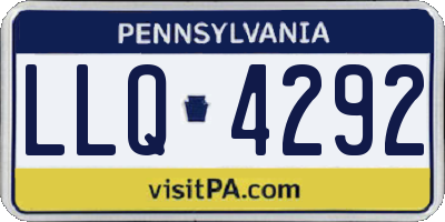PA license plate LLQ4292
