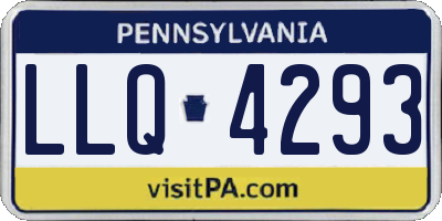 PA license plate LLQ4293