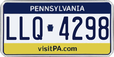 PA license plate LLQ4298