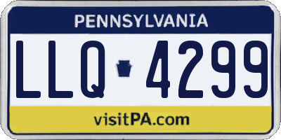 PA license plate LLQ4299