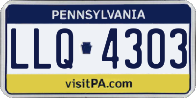 PA license plate LLQ4303