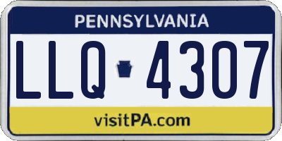 PA license plate LLQ4307