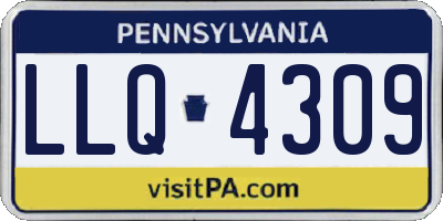 PA license plate LLQ4309