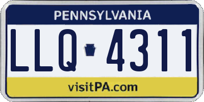 PA license plate LLQ4311