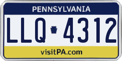 PA license plate LLQ4312