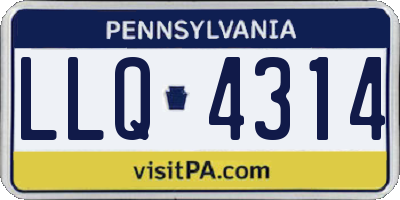PA license plate LLQ4314