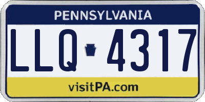 PA license plate LLQ4317