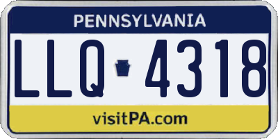 PA license plate LLQ4318