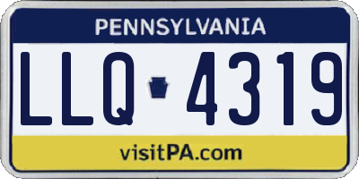 PA license plate LLQ4319
