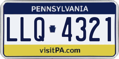 PA license plate LLQ4321