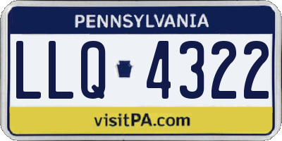 PA license plate LLQ4322