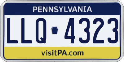 PA license plate LLQ4323