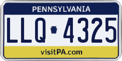 PA license plate LLQ4325