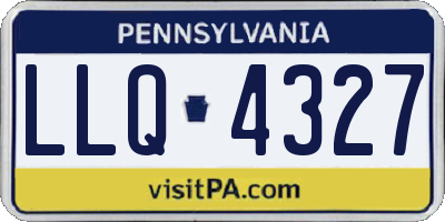 PA license plate LLQ4327