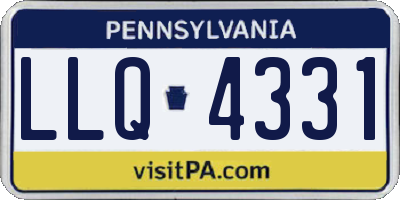 PA license plate LLQ4331