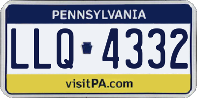 PA license plate LLQ4332