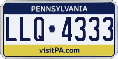 PA license plate LLQ4333