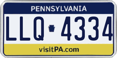 PA license plate LLQ4334