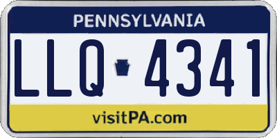 PA license plate LLQ4341